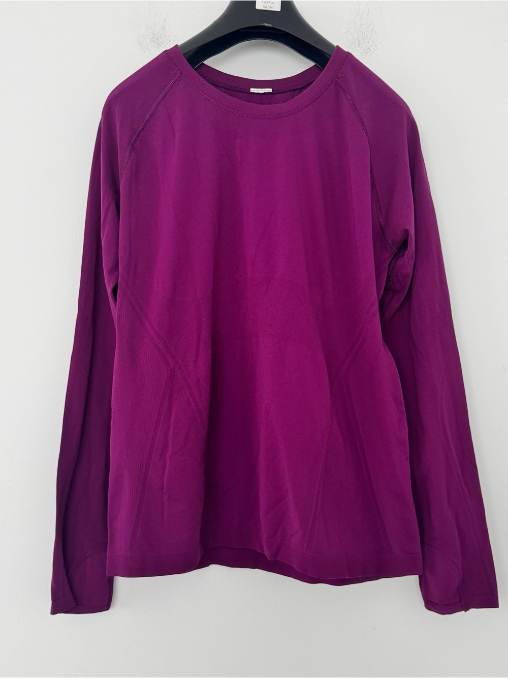 Athleta Momentum In Motion Seamless Top Purple Fitted Shirt Workout Running M